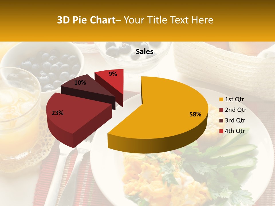 A Plate Of Food On A Table With A Glass Of Orange Juice PowerPoint Template