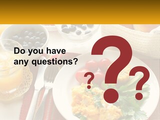 A Plate Of Food On A Table With A Glass Of Orange Juice PowerPoint Template