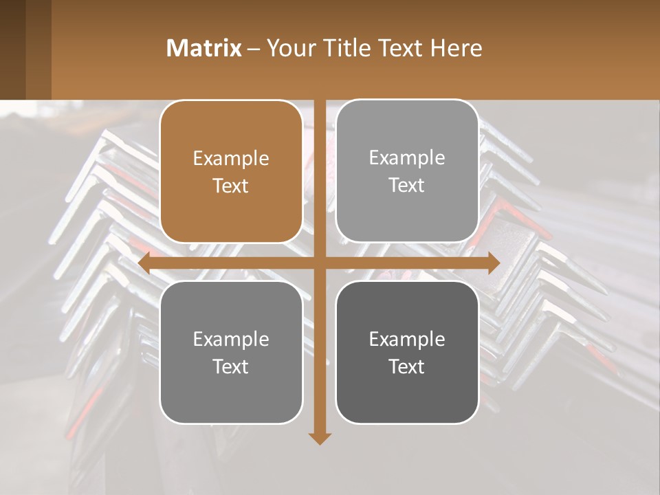A Bunch Of Metal Bars Stacked On Top Of Each Other PowerPoint Template