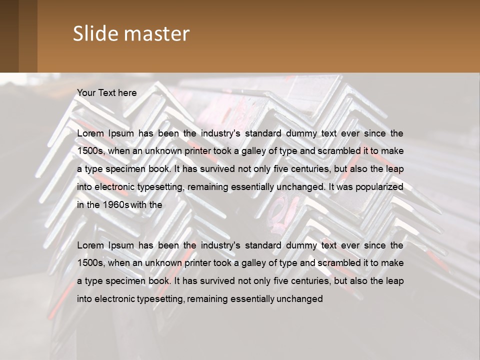 A Bunch Of Metal Bars Stacked On Top Of Each Other PowerPoint Template