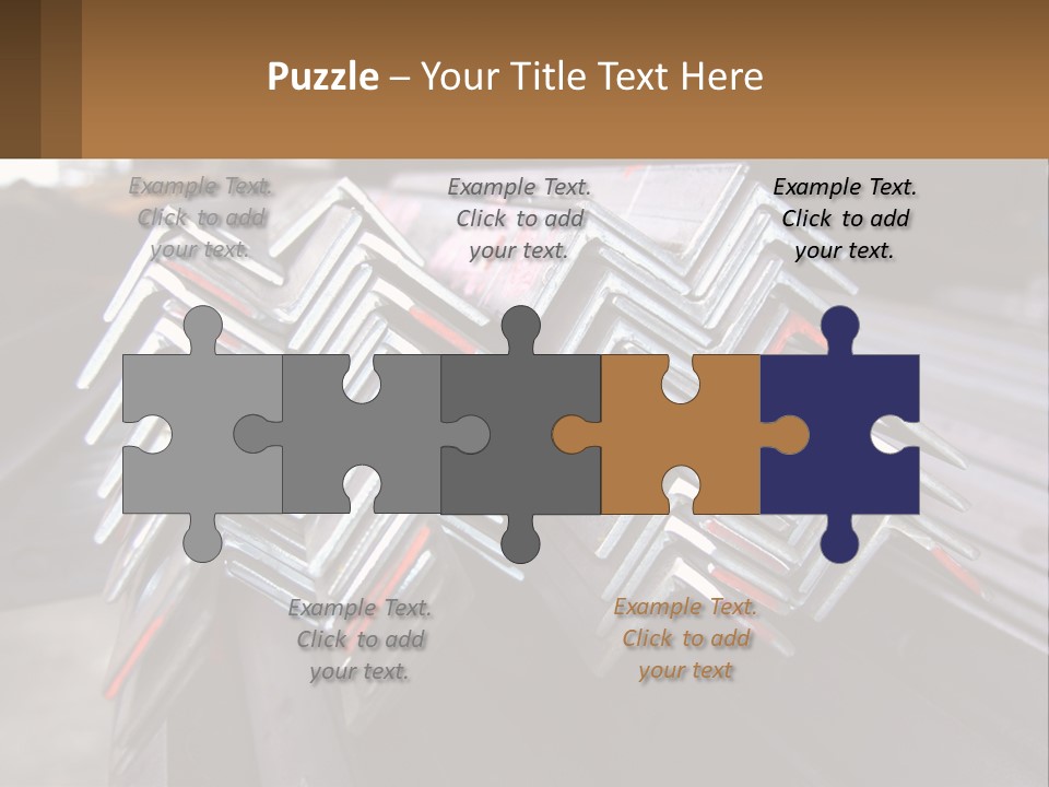 A Bunch Of Metal Bars Stacked On Top Of Each Other PowerPoint Template