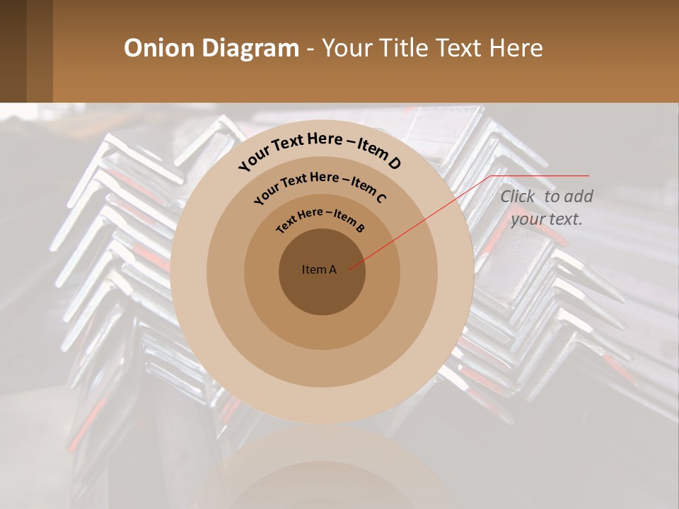 A Bunch Of Metal Bars Stacked On Top Of Each Other PowerPoint Template