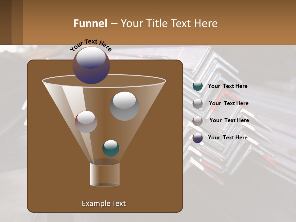 A Bunch Of Metal Bars Stacked On Top Of Each Other PowerPoint Template