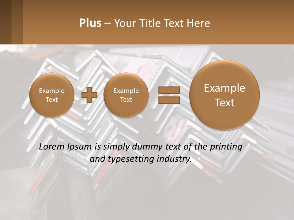 A Bunch Of Metal Bars Stacked On Top Of Each Other PowerPoint Template