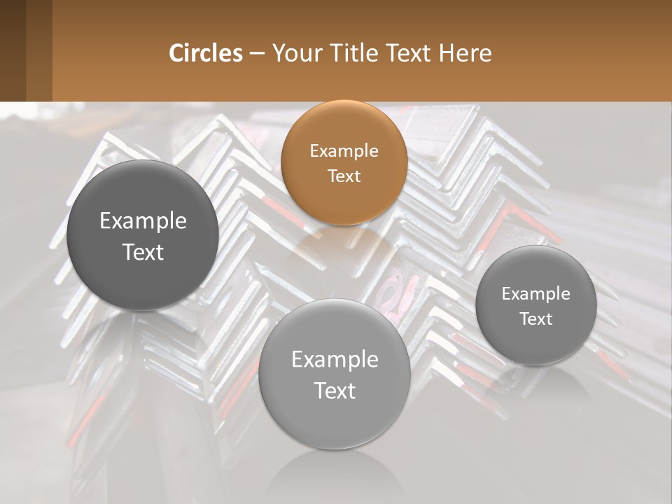 A Bunch Of Metal Bars Stacked On Top Of Each Other PowerPoint Template