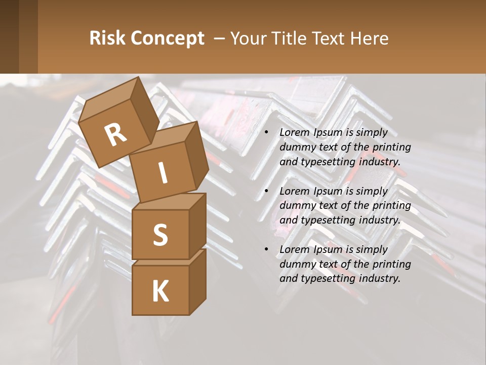 A Bunch Of Metal Bars Stacked On Top Of Each Other PowerPoint Template