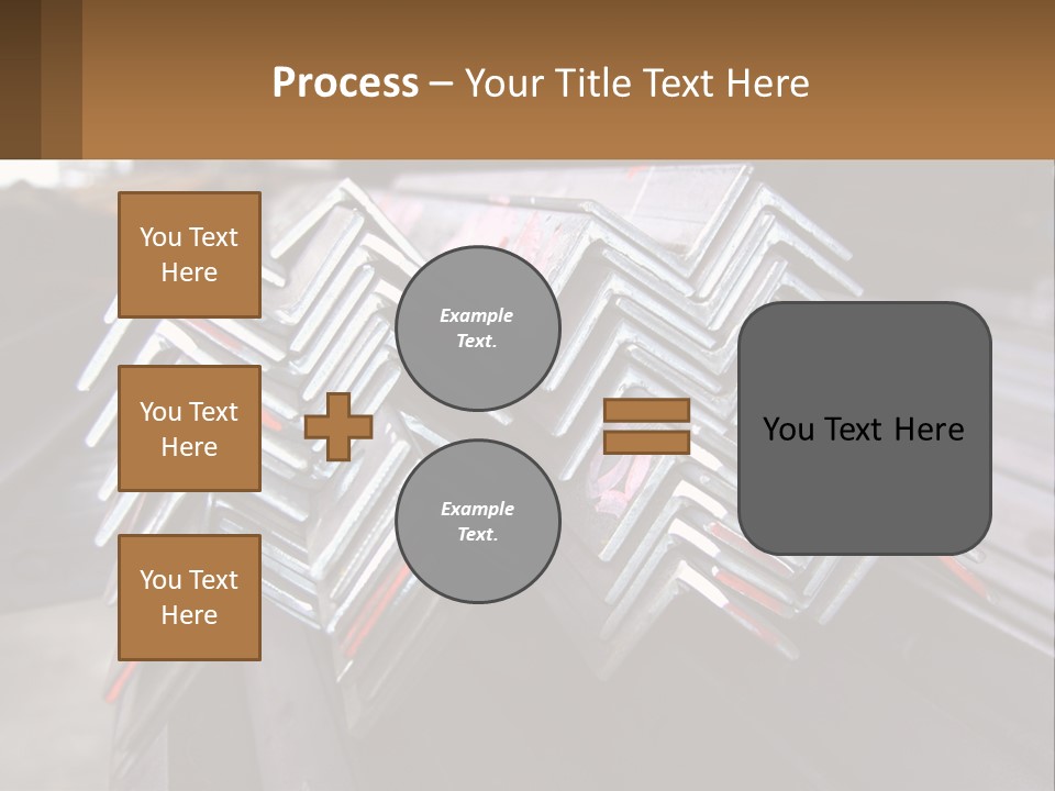 A Bunch Of Metal Bars Stacked On Top Of Each Other PowerPoint Template