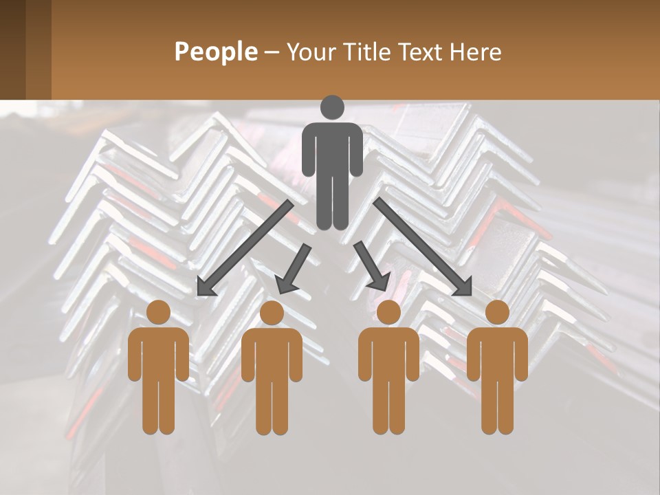 A Bunch Of Metal Bars Stacked On Top Of Each Other PowerPoint Template