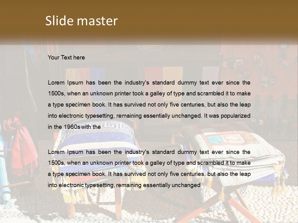 A Room Filled With Lots Of Different Colored Items PowerPoint Template