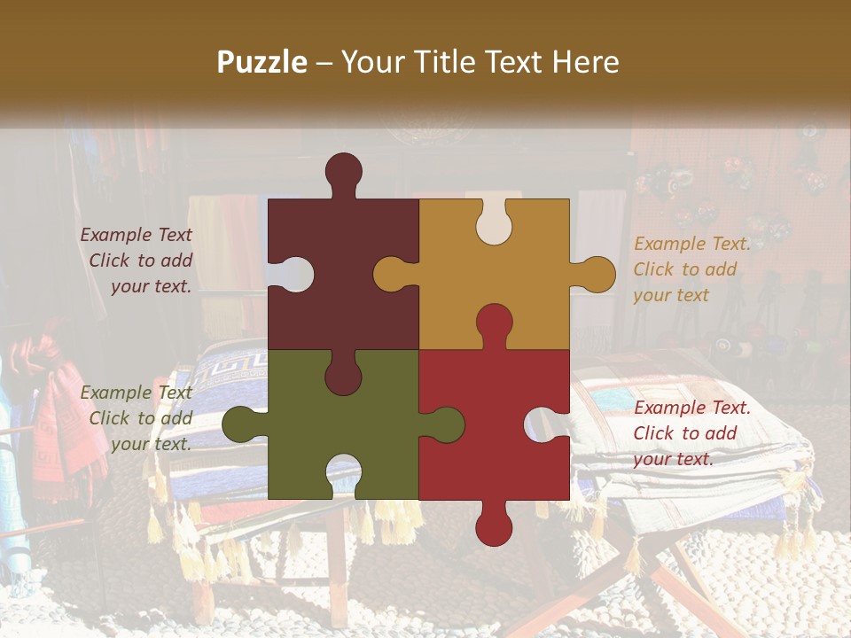 A Room Filled With Lots Of Different Colored Items PowerPoint Template