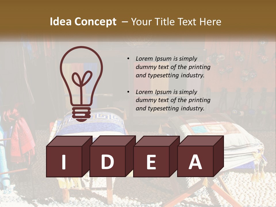 A Room Filled With Lots Of Different Colored Items PowerPoint Template