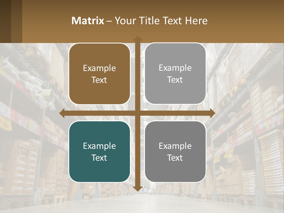 A Large Warehouse Filled With Lots Of Boxes PowerPoint Template