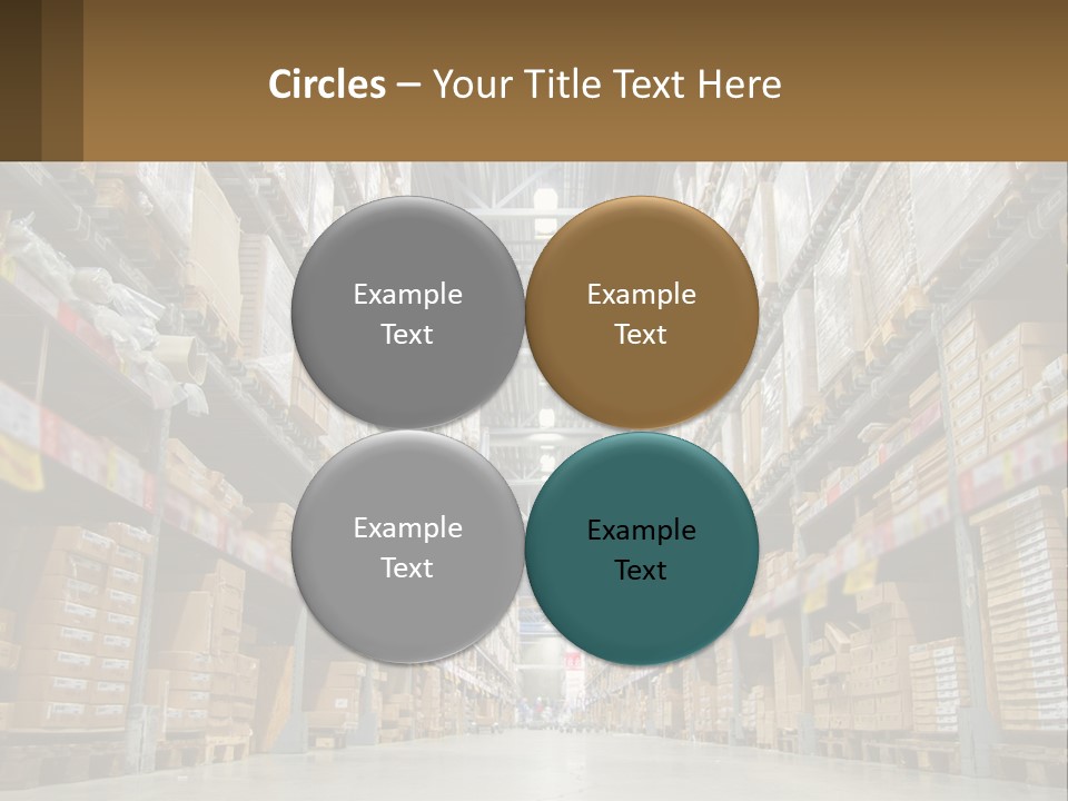 A Large Warehouse Filled With Lots Of Boxes PowerPoint Template