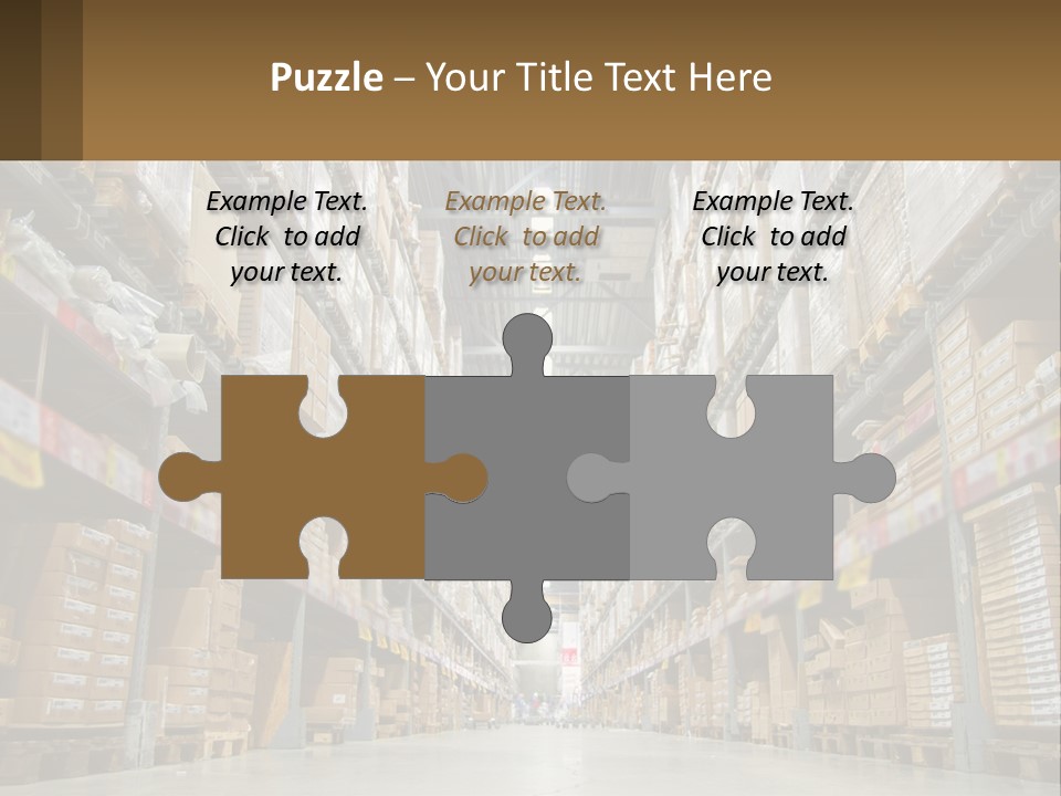 A Large Warehouse Filled With Lots Of Boxes PowerPoint Template