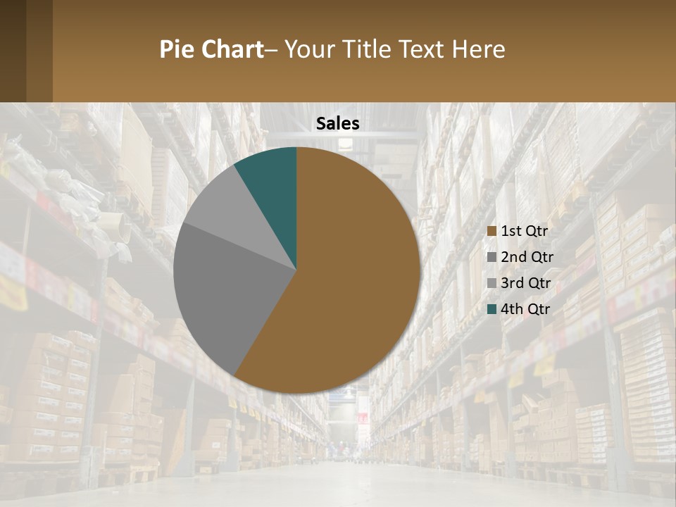 A Large Warehouse Filled With Lots Of Boxes PowerPoint Template