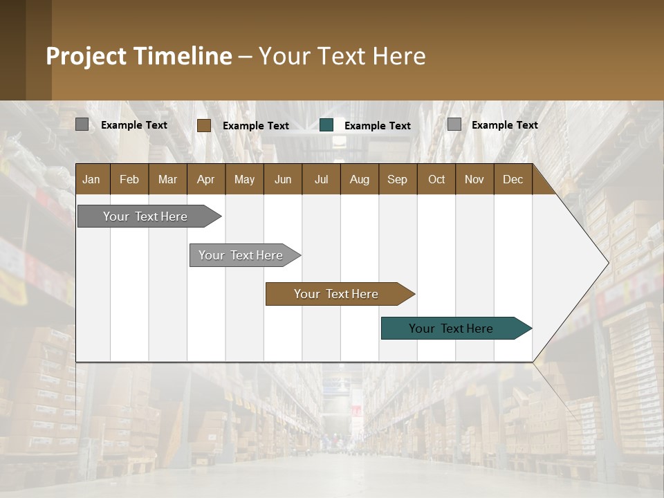 A Large Warehouse Filled With Lots Of Boxes PowerPoint Template