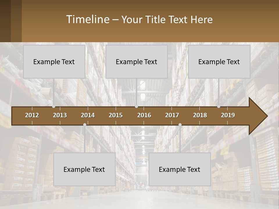 A Large Warehouse Filled With Lots Of Boxes PowerPoint Template