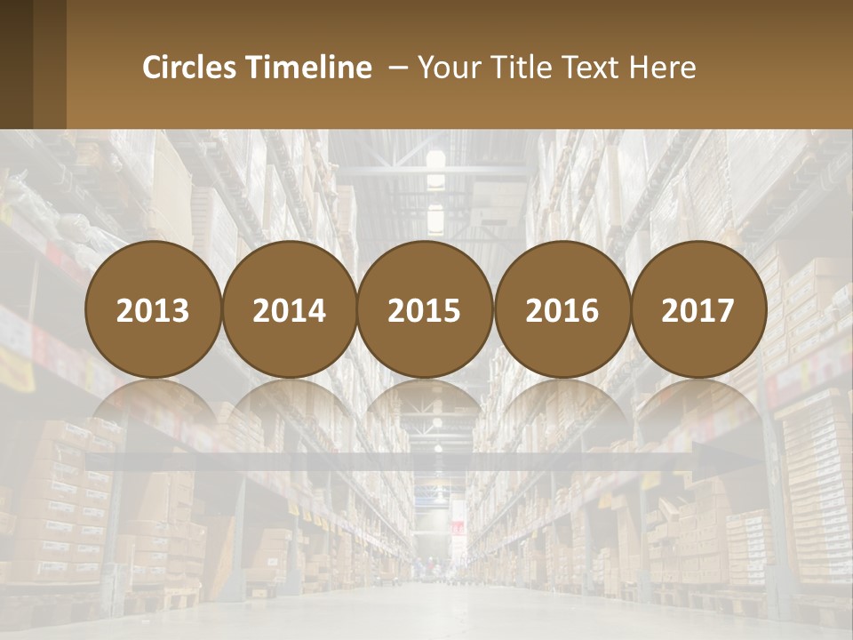 A Large Warehouse Filled With Lots Of Boxes PowerPoint Template