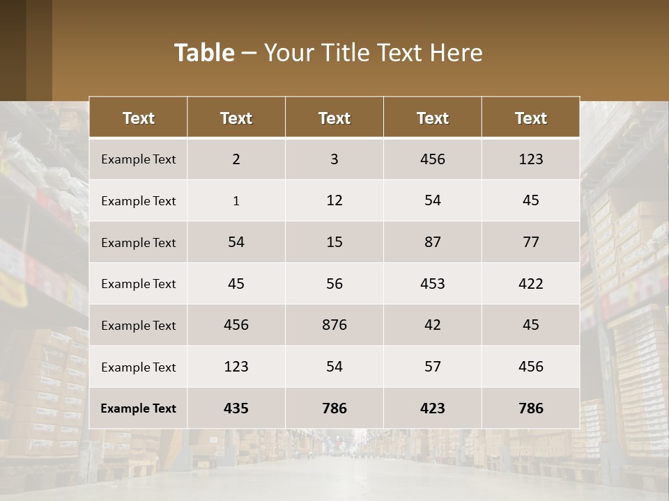 A Large Warehouse Filled With Lots Of Boxes PowerPoint Template