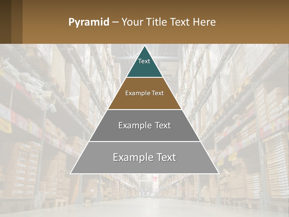 A Large Warehouse Filled With Lots Of Boxes PowerPoint Template