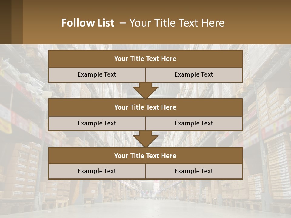 A Large Warehouse Filled With Lots Of Boxes PowerPoint Template