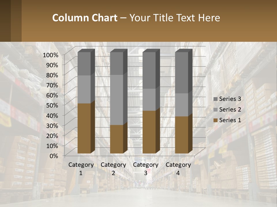A Large Warehouse Filled With Lots Of Boxes PowerPoint Template