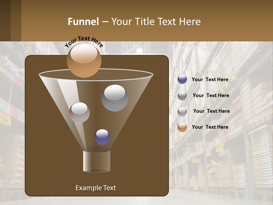 A Large Warehouse Filled With Lots Of Boxes PowerPoint Template