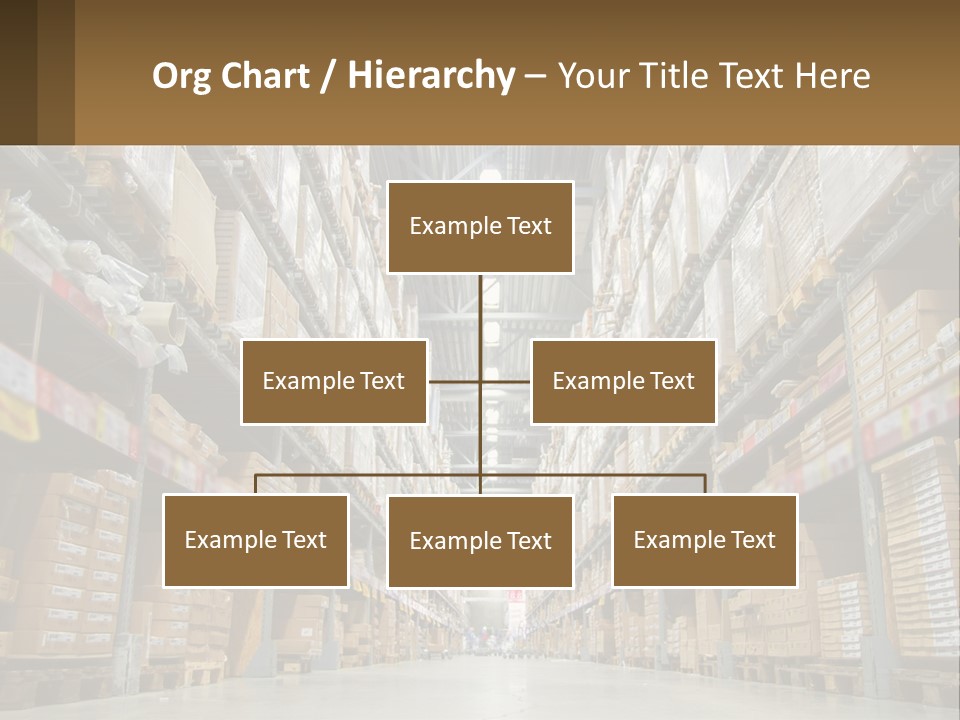 A Large Warehouse Filled With Lots Of Boxes PowerPoint Template