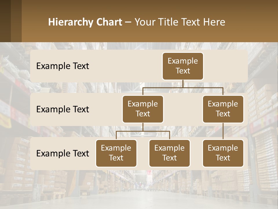 A Large Warehouse Filled With Lots Of Boxes PowerPoint Template