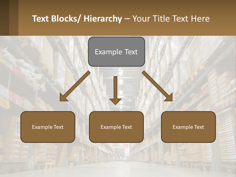 A Large Warehouse Filled With Lots Of Boxes PowerPoint Template