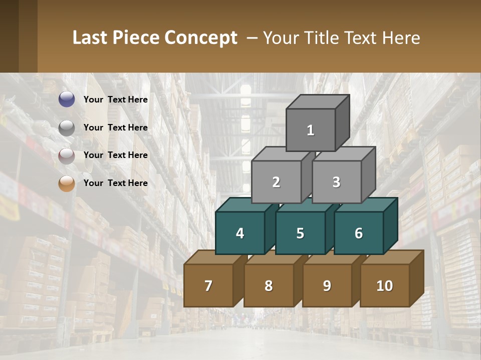 A Large Warehouse Filled With Lots Of Boxes PowerPoint Template