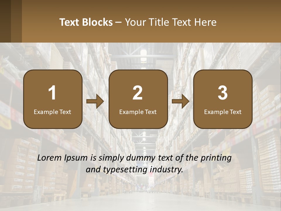 A Large Warehouse Filled With Lots Of Boxes PowerPoint Template