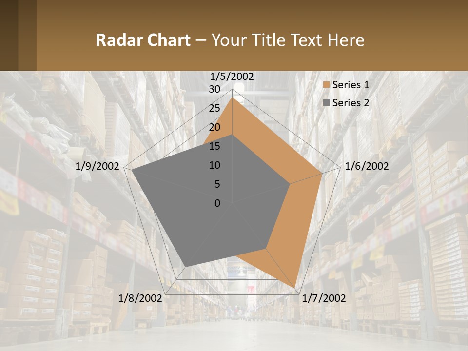 A Large Warehouse Filled With Lots Of Boxes PowerPoint Template