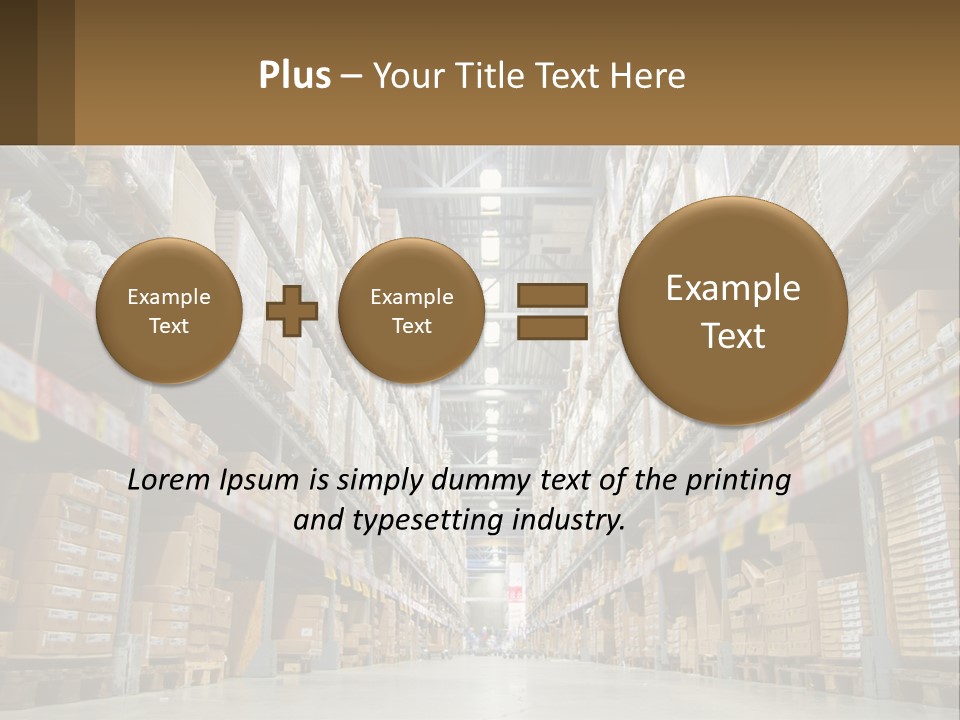 A Large Warehouse Filled With Lots Of Boxes PowerPoint Template