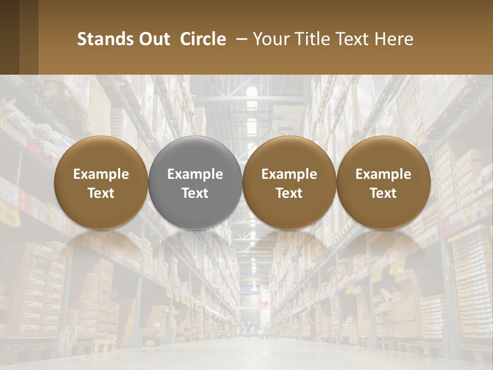 A Large Warehouse Filled With Lots Of Boxes PowerPoint Template