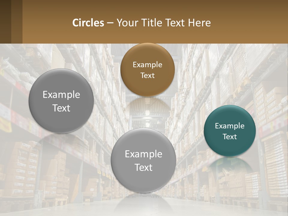 A Large Warehouse Filled With Lots Of Boxes PowerPoint Template