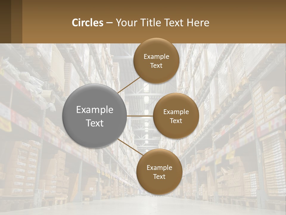 A Large Warehouse Filled With Lots Of Boxes PowerPoint Template