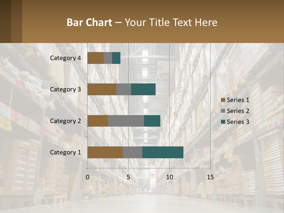 A Large Warehouse Filled With Lots Of Boxes PowerPoint Template