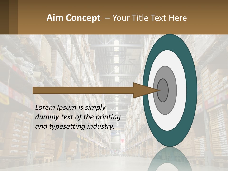A Large Warehouse Filled With Lots Of Boxes PowerPoint Template