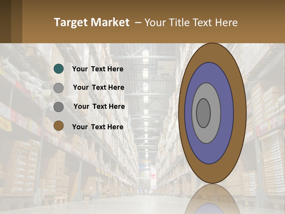 A Large Warehouse Filled With Lots Of Boxes PowerPoint Template