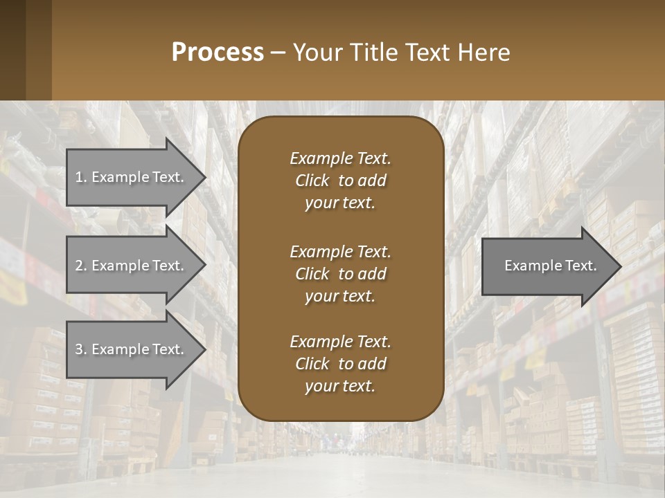 A Large Warehouse Filled With Lots Of Boxes PowerPoint Template