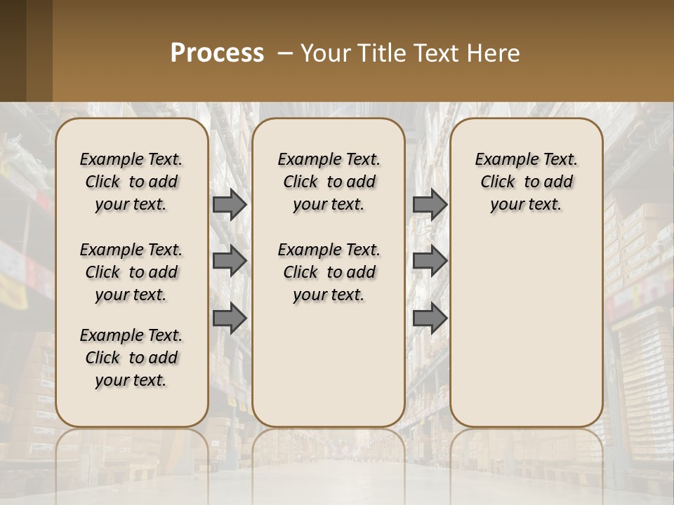 A Large Warehouse Filled With Lots Of Boxes PowerPoint Template