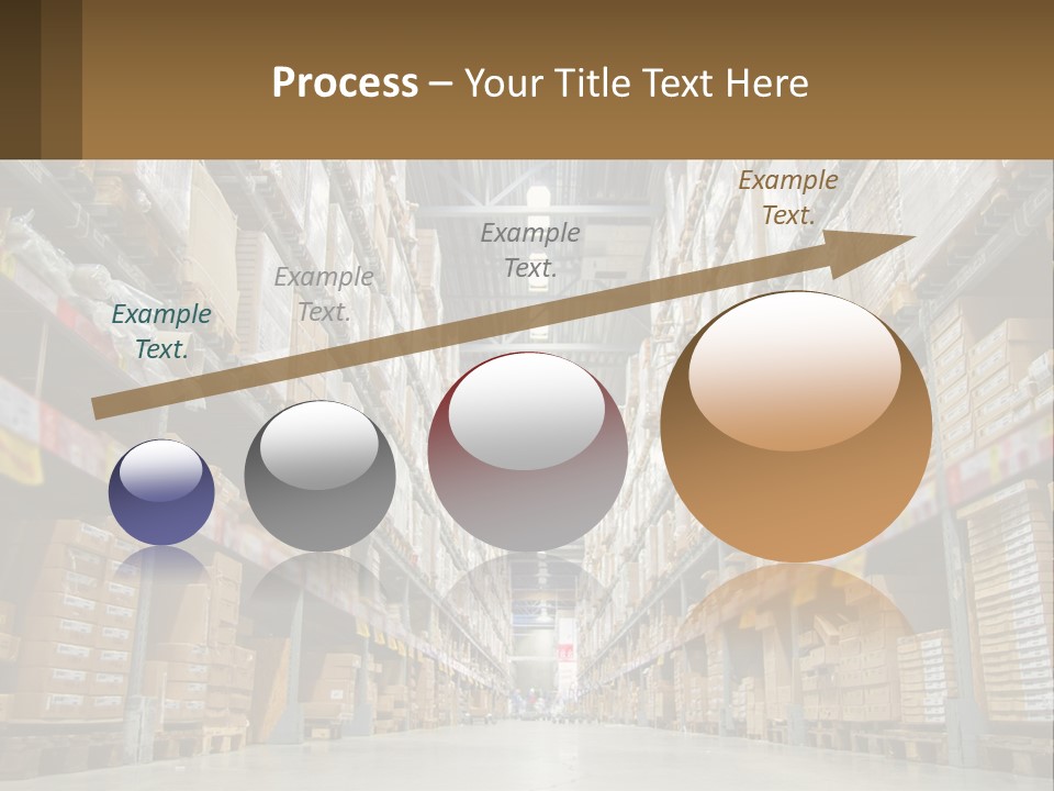 A Large Warehouse Filled With Lots Of Boxes PowerPoint Template