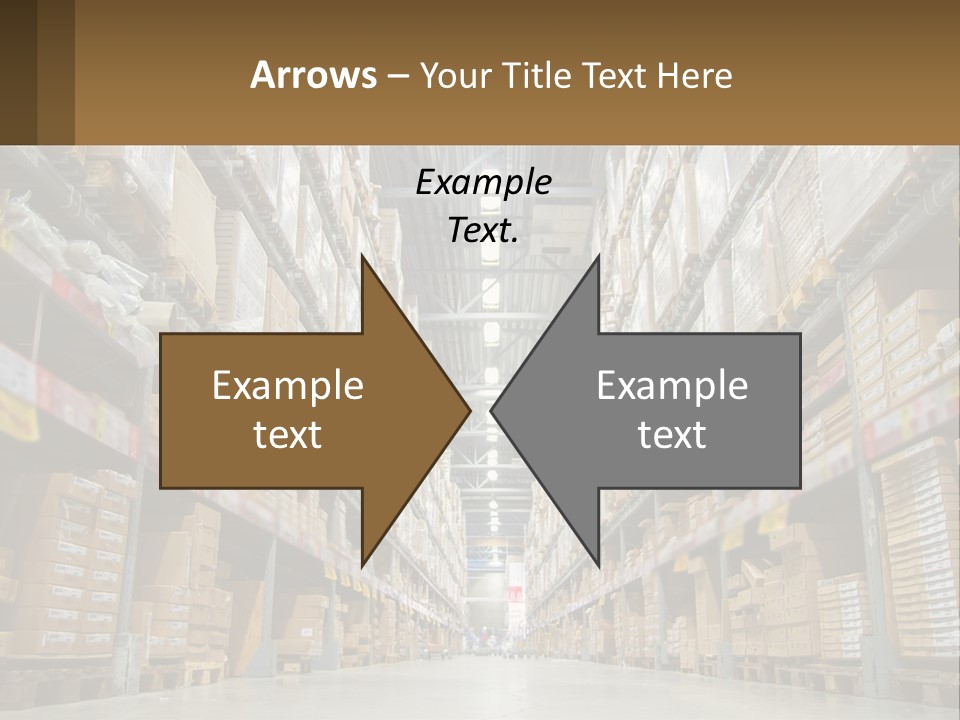 A Large Warehouse Filled With Lots Of Boxes PowerPoint Template