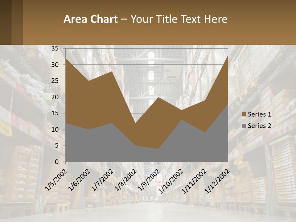 A Large Warehouse Filled With Lots Of Boxes PowerPoint Template