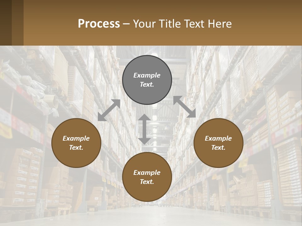 A Large Warehouse Filled With Lots Of Boxes PowerPoint Template