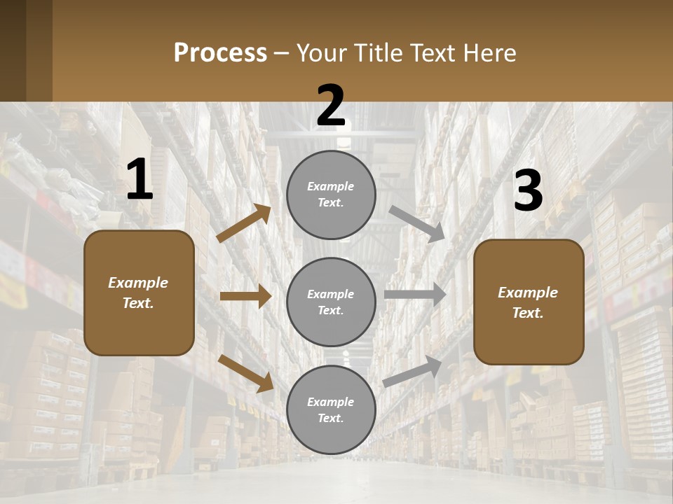 A Large Warehouse Filled With Lots Of Boxes PowerPoint Template