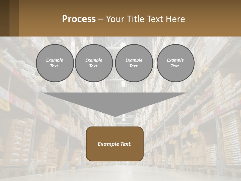 A Large Warehouse Filled With Lots Of Boxes PowerPoint Template