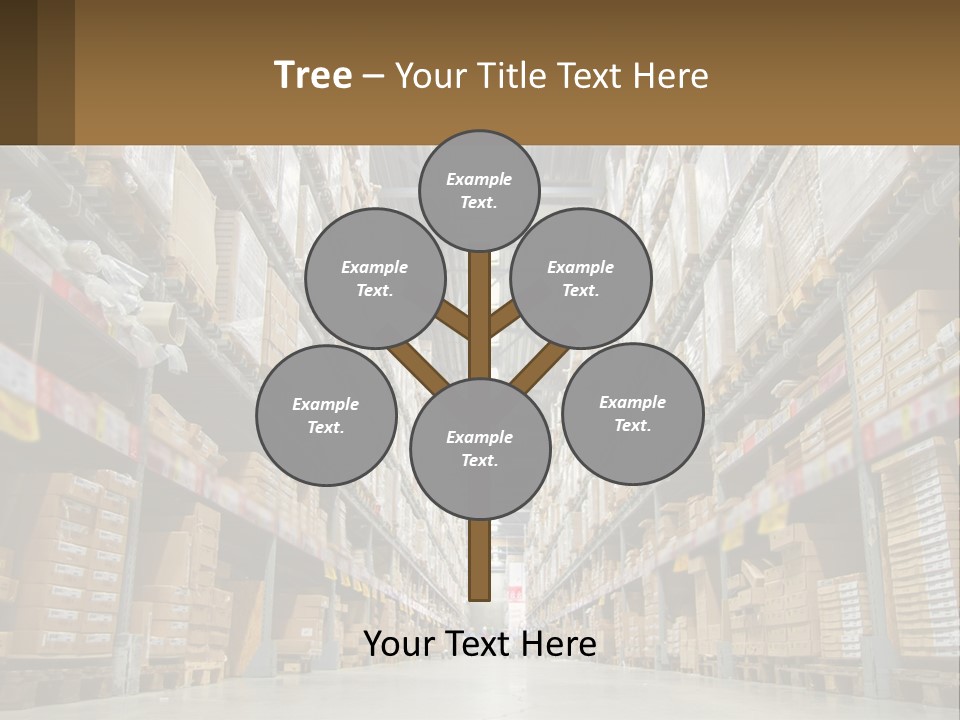 A Large Warehouse Filled With Lots Of Boxes PowerPoint Template