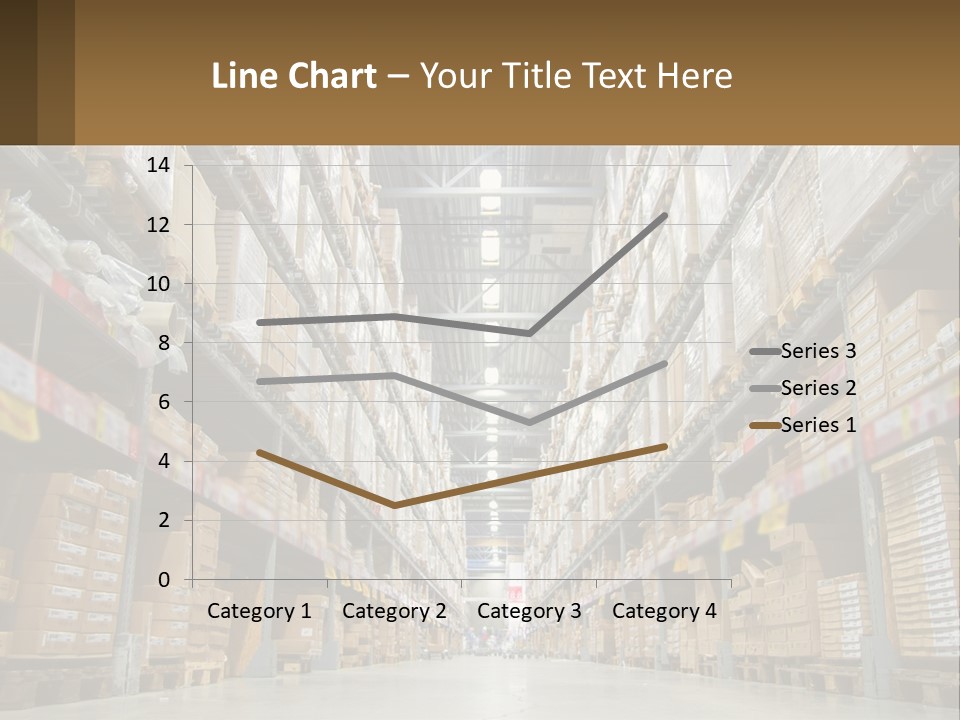 A Large Warehouse Filled With Lots Of Boxes PowerPoint Template